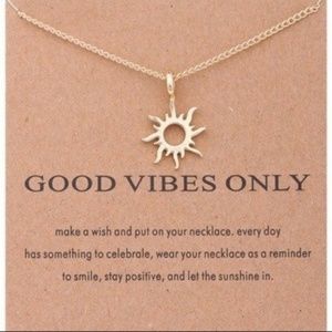 Good Vibes Only Sun Wish Necklace